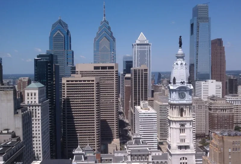 The Philadelphia skyline.